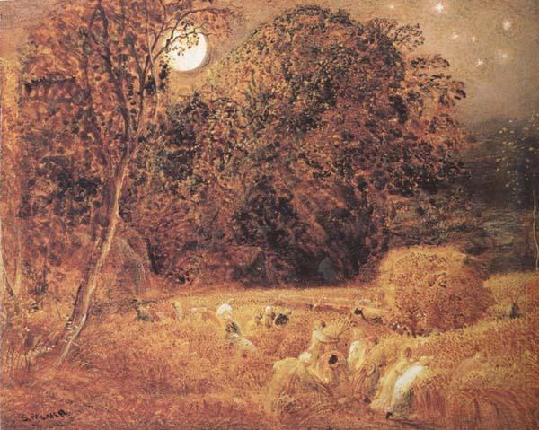 Samuel Palmer The Harvest Moon oil painting image